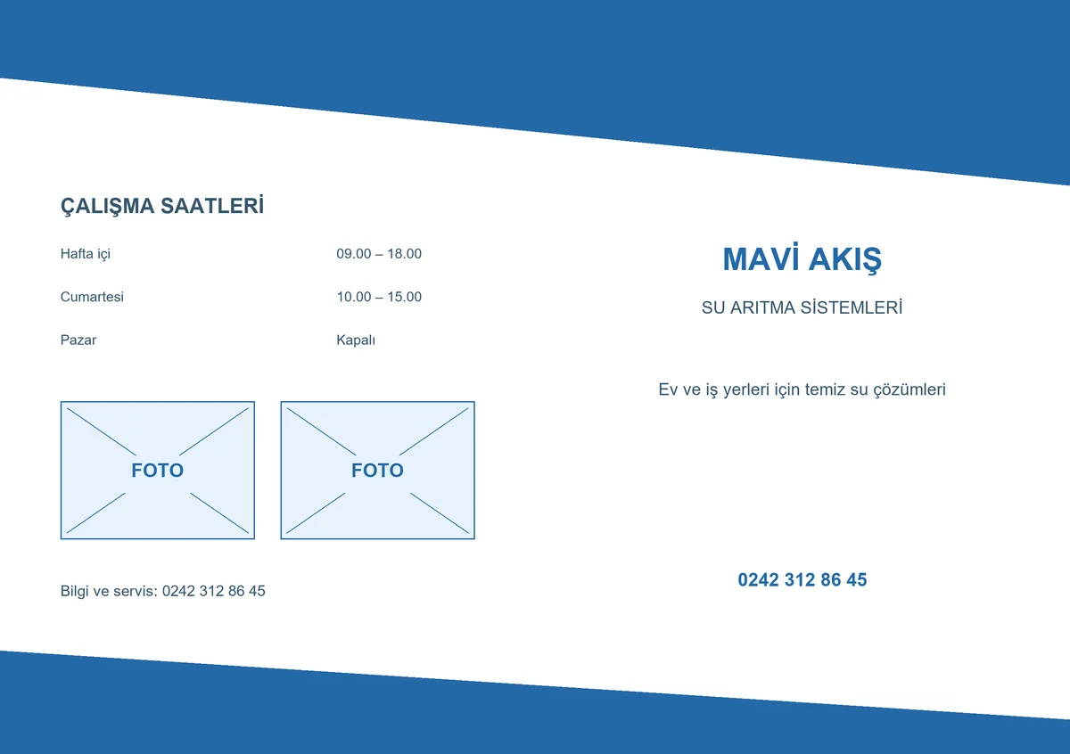 Mavi Akış — ön yüz