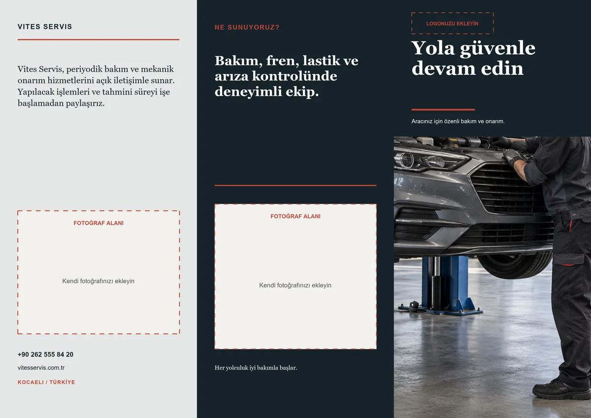 Vites Servis — ön yüz