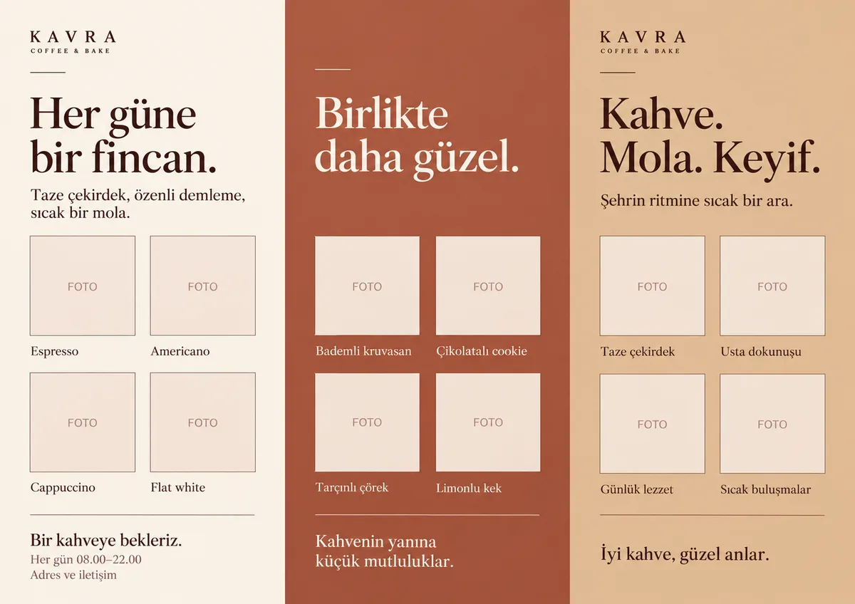 Kavra Coffee & Bake (Fotoğraf Kutulu) — ön yüz