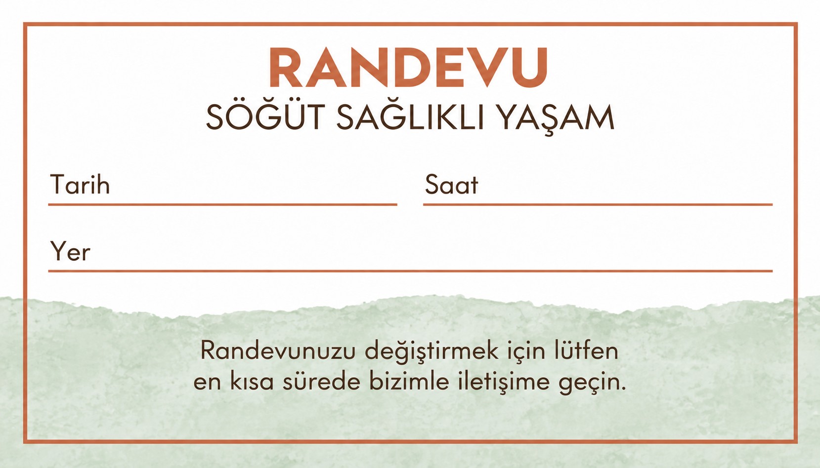 Randevu Kartı